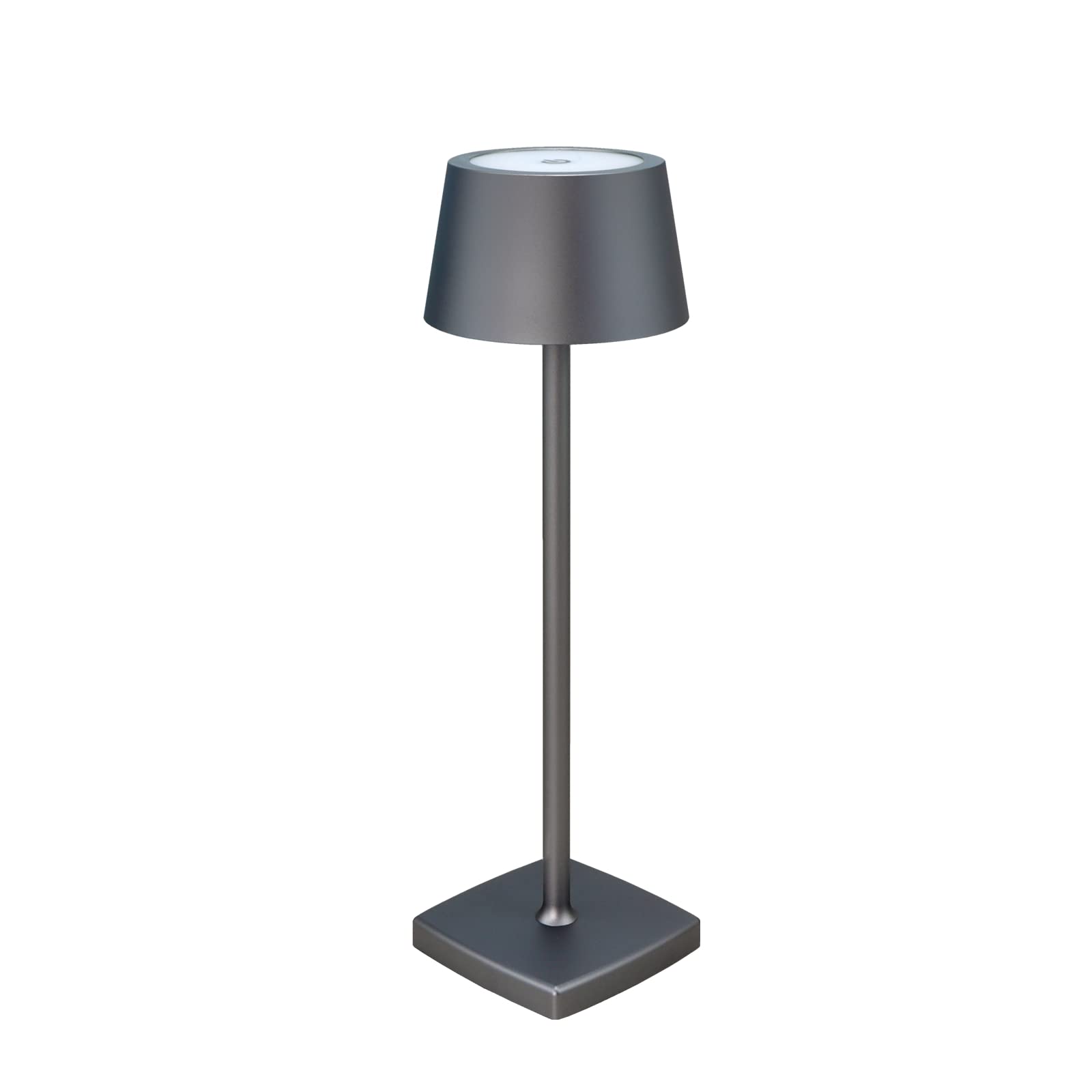 amhshkou Rechargeable led Cordless Table Lamps, Aluminum, dimmable,Suitable for Indoor and Outdoor Lighting Grey