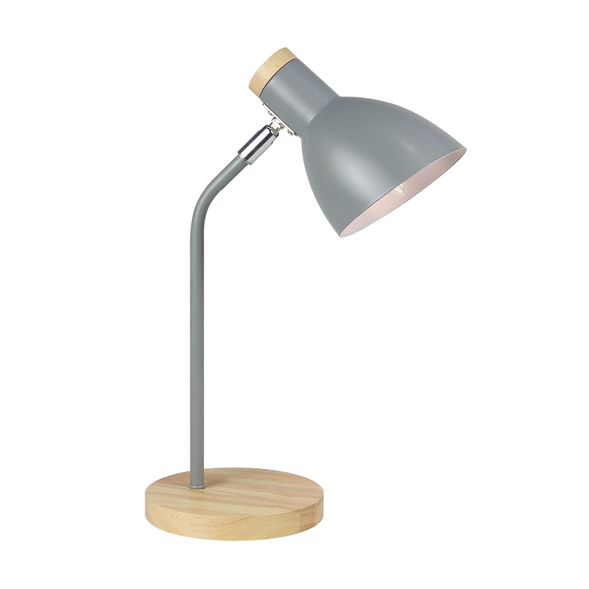 Lampwell Helle Grey Adjustable Desk Lamp - Metal, 9.69X5.91X14.88In, Ideal For Home Office, Bedrooms, Kids, Students, Model 21904