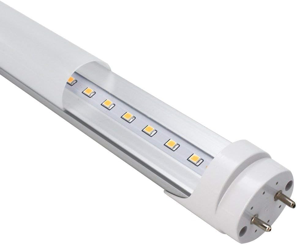 Lightingwill Led T8 Light Tube 2Ft  Natural White 4000K  Dual-End Powered Ballast Bypass  1000Lumens 10W (24W Fluorescent Equivalent)  Frosted Cover  Ac85-265V Lighting Tube Fixtures  4 Pack