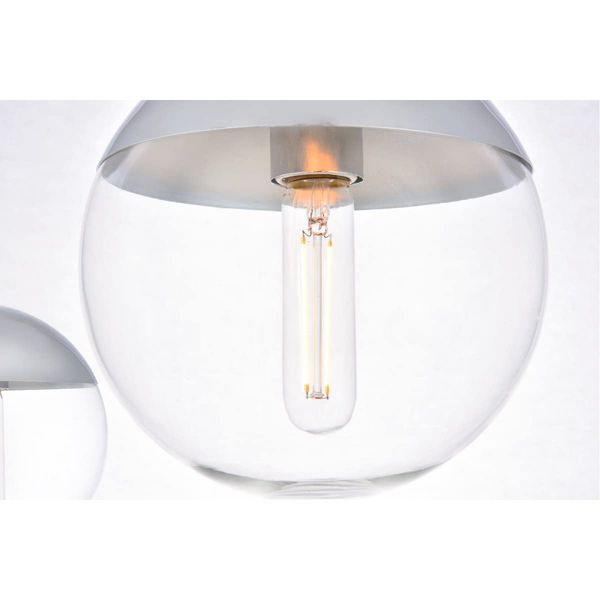Elegant Lighting Chrome Pendant - Living District Eclipse 5 Lights With Clear Glass