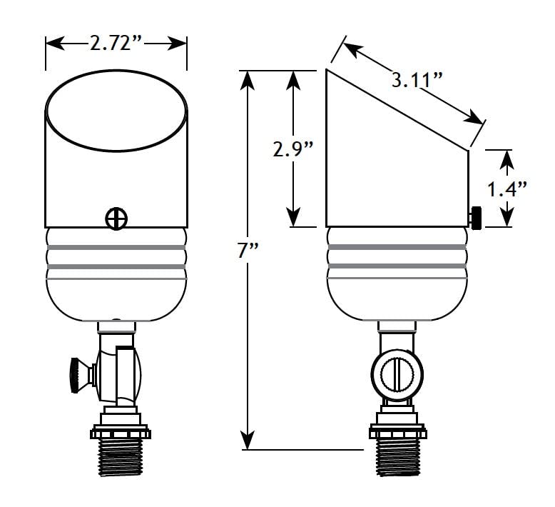 Volt Fat Boy 12V Stainless Steel Outdoor Spotlight For Low Voltage Landscape Lighting Of Yard, Lawn, Garden, Patio, Trees & Hous