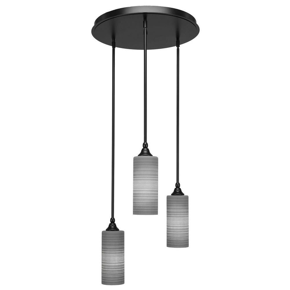 Empire 3 Light Cluster Pendalier In Matte Black (2183-Mb-4092)