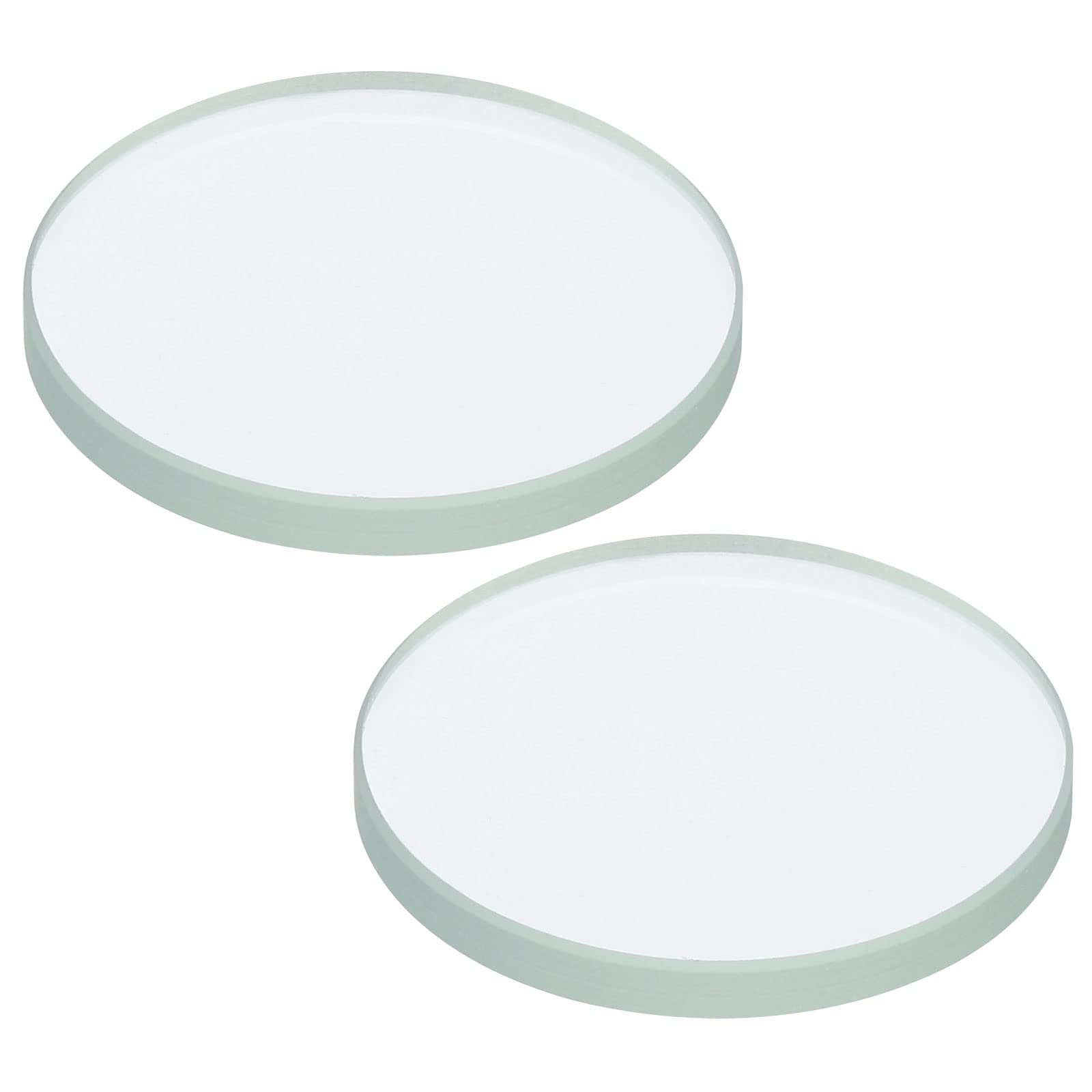 PATIKIL 1.18x0.12 Dia Flashlight Glass Lens, 2 Pcs Polished Edge Glass Lens for LED Light Source Lens Handheld Flashlight Replac
