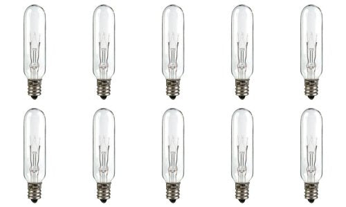CEC Industries Miniature Bulbs T6 Shape E12 Base 145V 15W 10-Pack