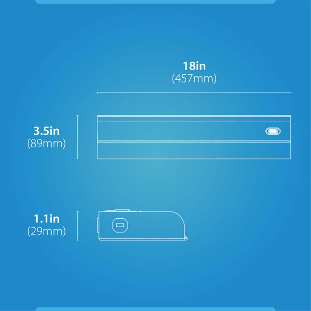 Nicor Lighting 18    Led Direct Wire Under Cabinet Light - Dimmable Undercounter Led Lights For Kitchen - Selectable Cct 2700K-5