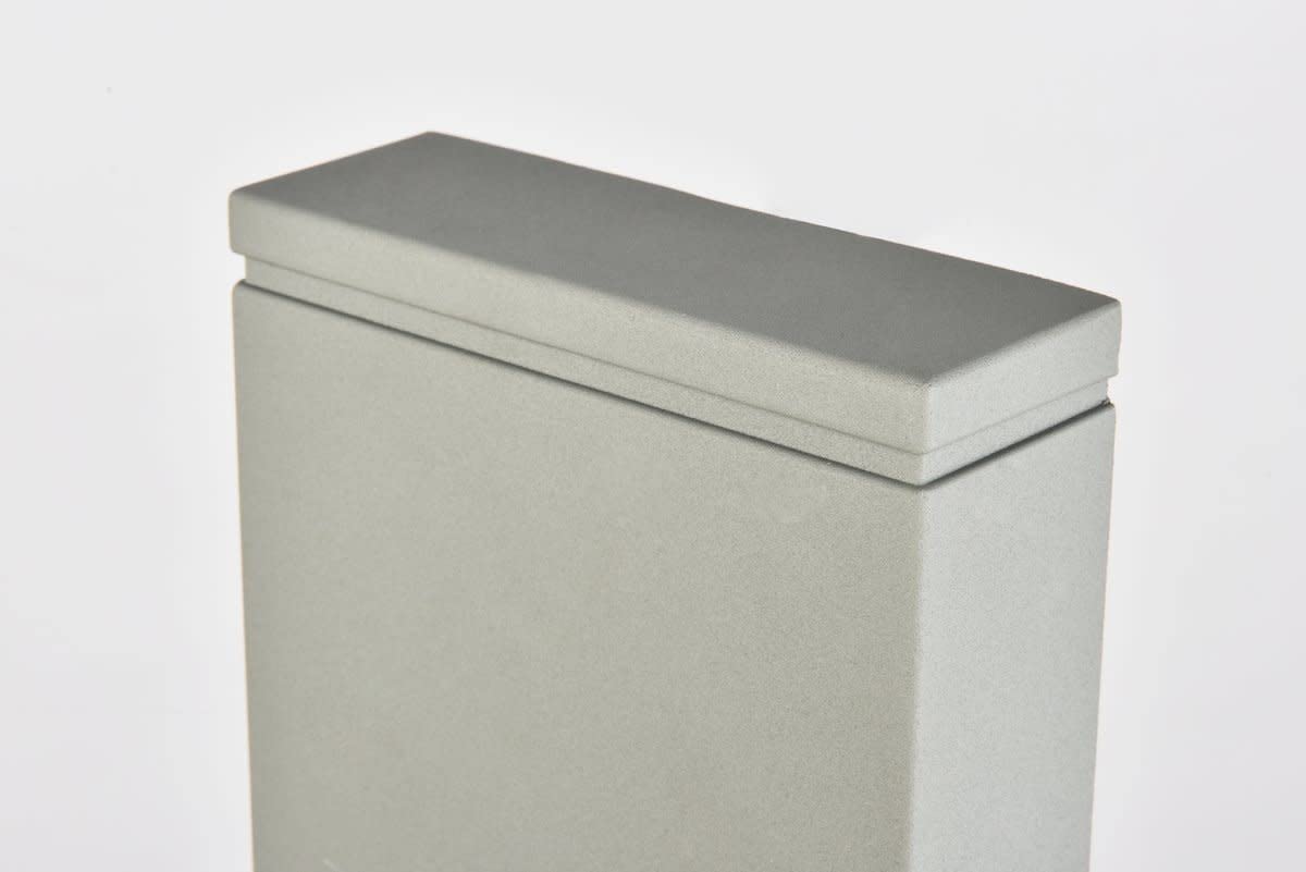 Living District LED Wall Sconce, Metal, 6inL x 2.75inW x 7inH, Silver, Model LDOD4023S