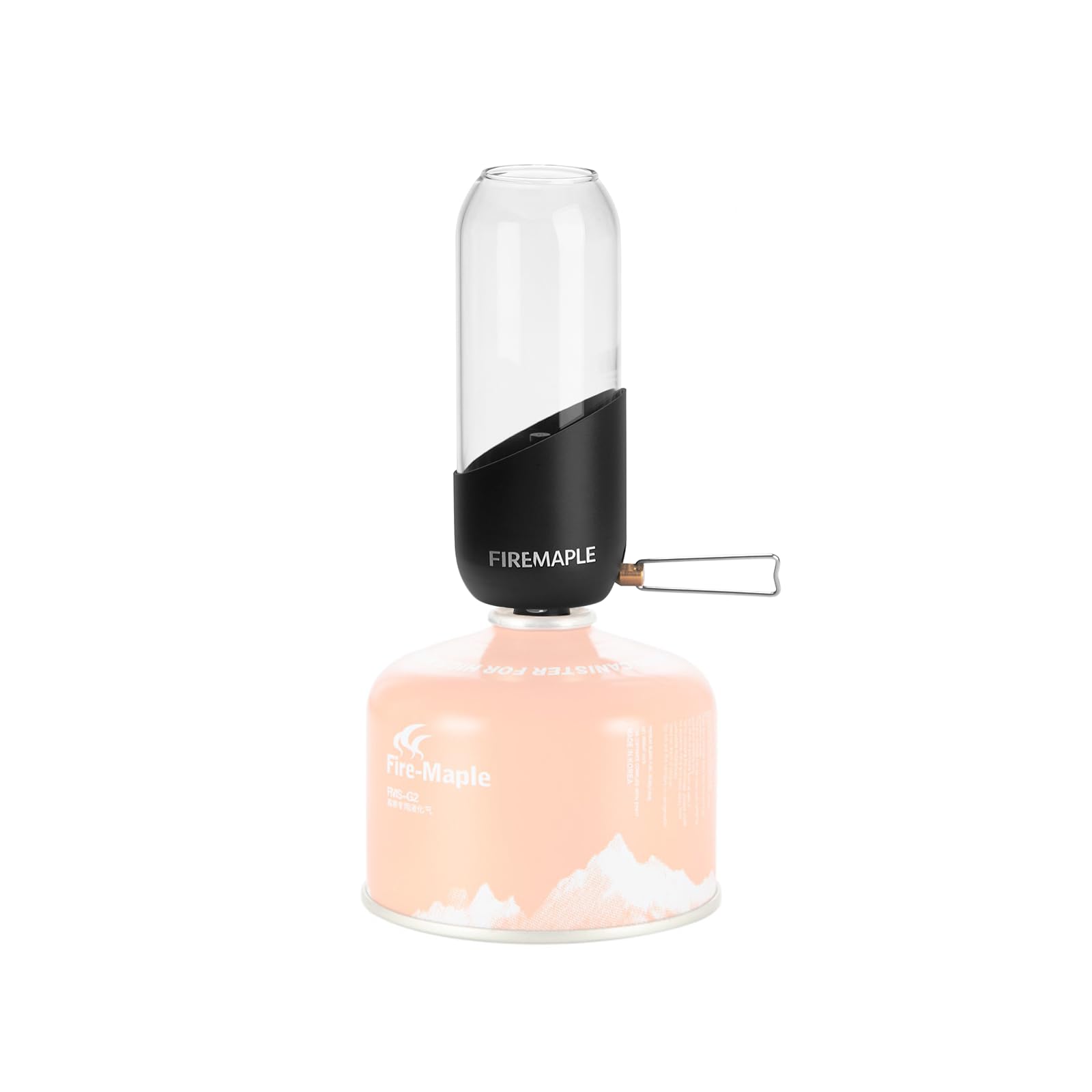 Fire-Maple Orange Lantern Black | Metal Propane/Isobutane Camping Light | No Mantles Needed | Black