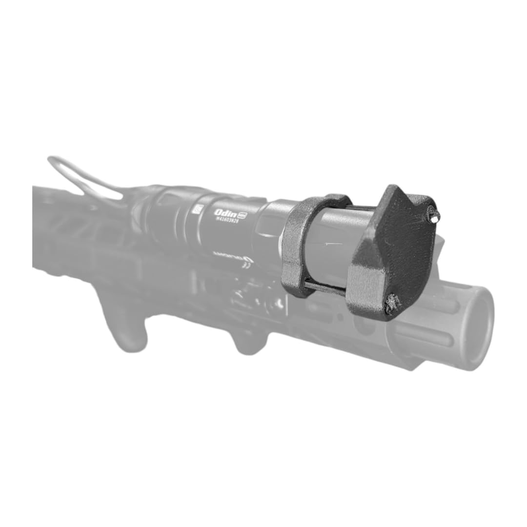 Light Cover for Weapon Mounted Flashlights | Sporting Equipment Lens Cap Compatible for Surefire/Streamlight/Olight/Cloud Defense (Medium + Cord Collar)
