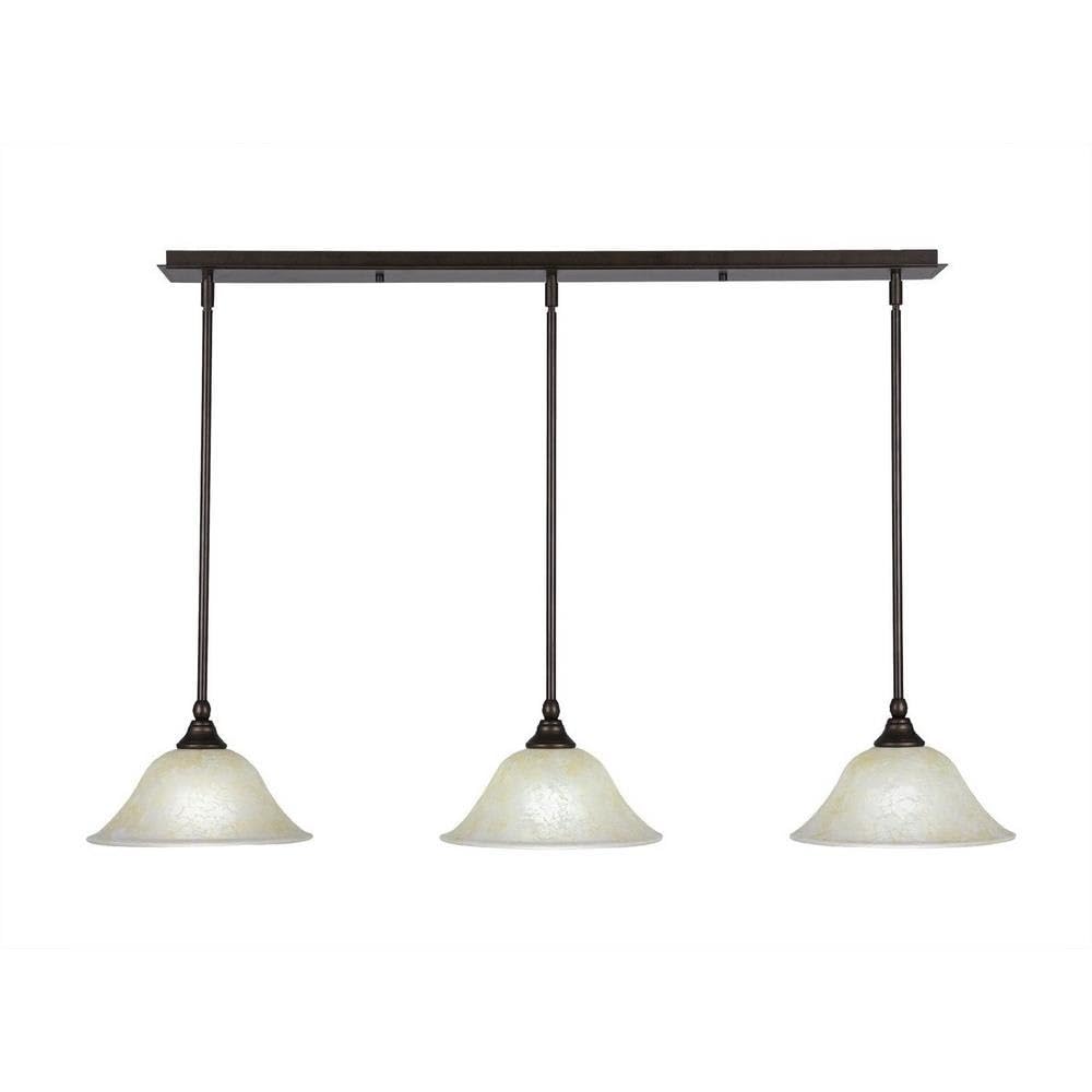 Toltec Lighting 3 Light Linear Pendalier In Bronze (36-Brz-513)