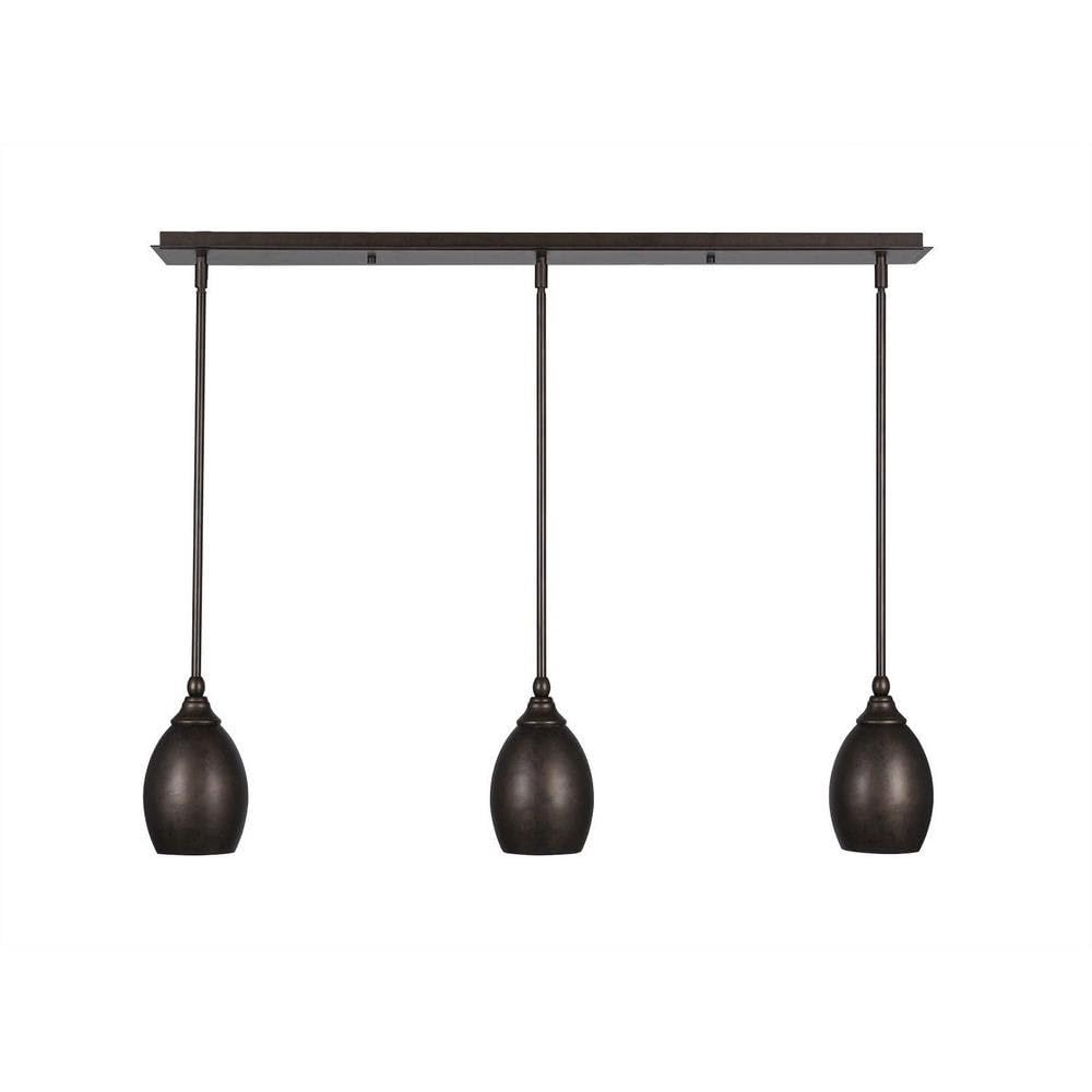Toltec Lighting 3 Light Linear Pendalier In Bronze (36-Brz-426)