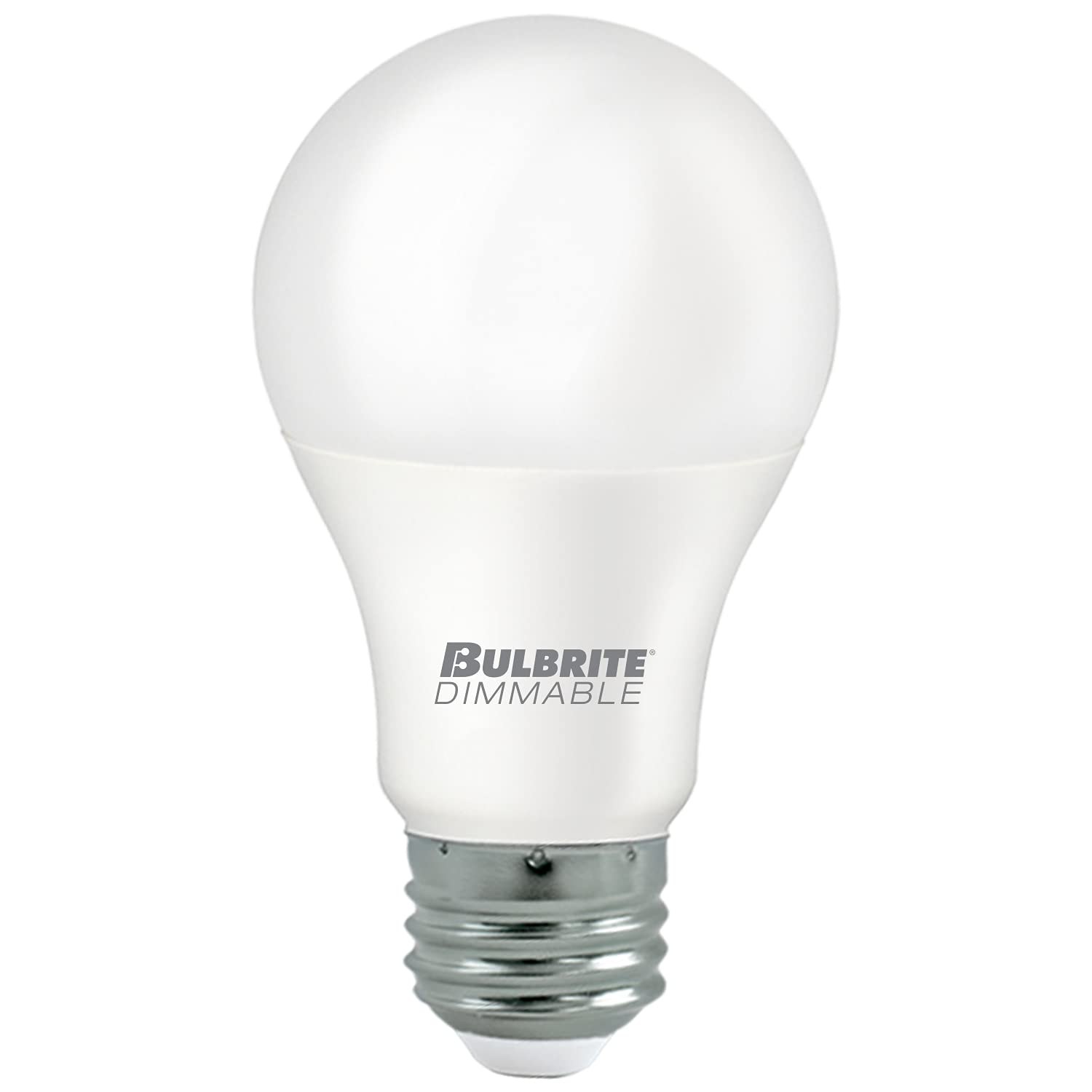 Bulbrite A19 LED Bulb Pack of 12, 9W, 60W Equivalent, Dimmable, 3000K Soft White Light, E26 Base, Model 774235