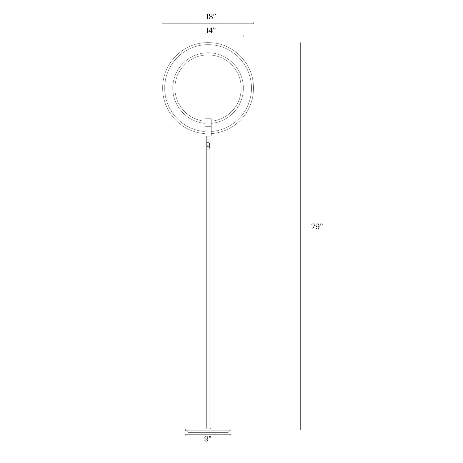Brightech Eclipse LED Torchiere Floor Lamp - Touch Dimmer, Brass Finish, Modern Design, High Brightness for Living Room