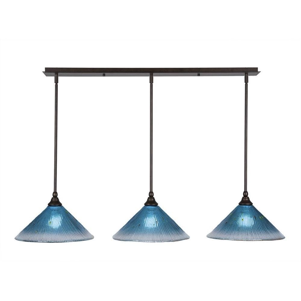 Toltec Lighting 3 Light Linear Pendalier In Bronze (36-Brz-448)