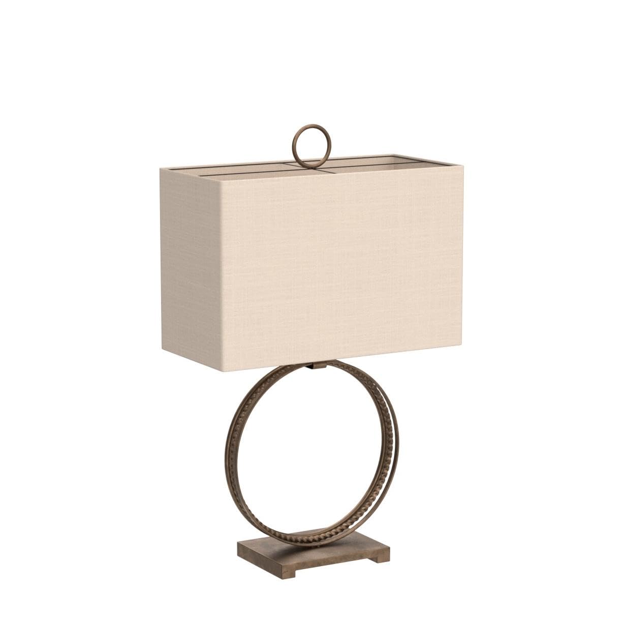 Signature Design by Ashley Table Lamp, Metal, 28in, Antique Gold & Copper, Model L208124, Set of Two