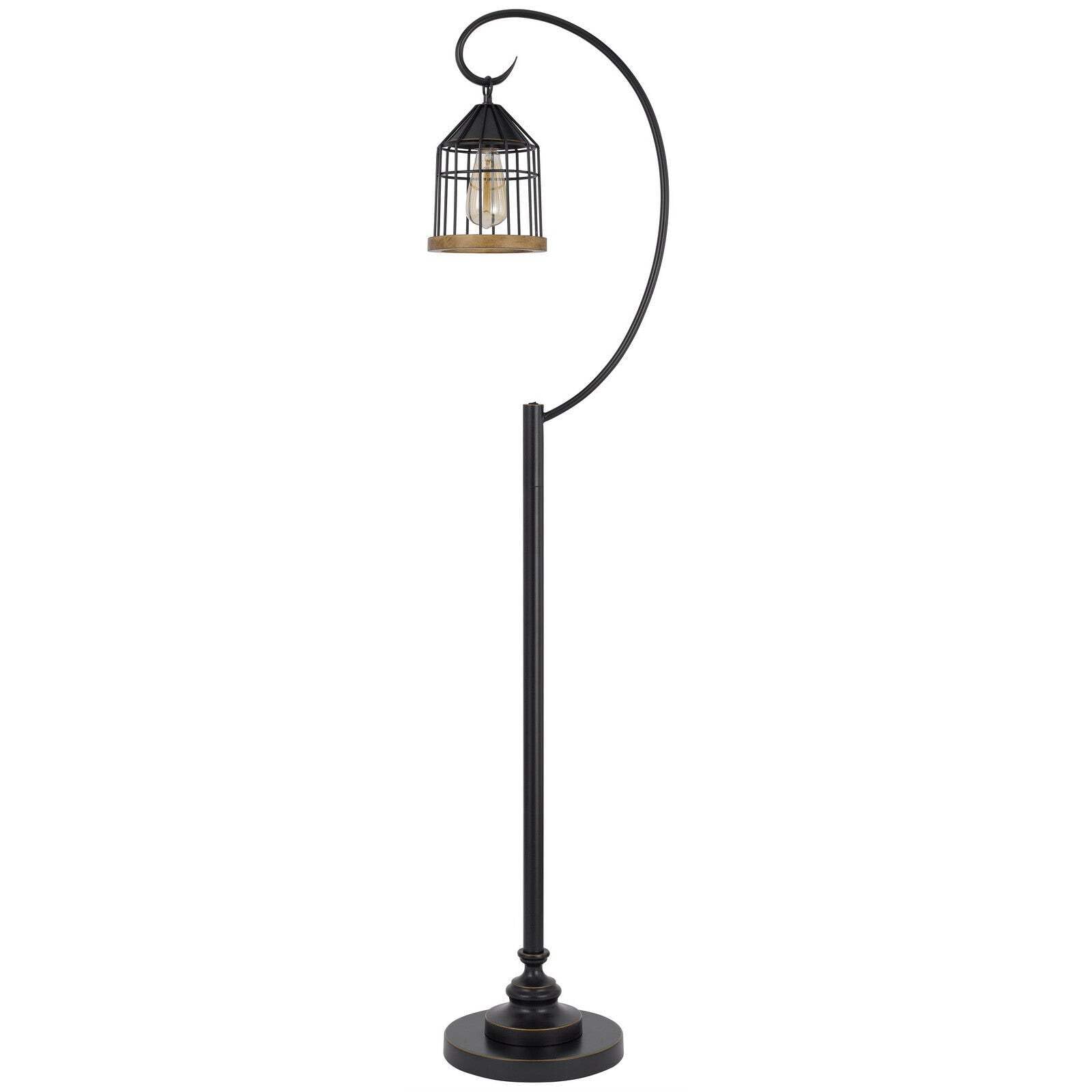 HomeRoots Bronze Traditional Floor Lamp, Metal, 63 in. Height