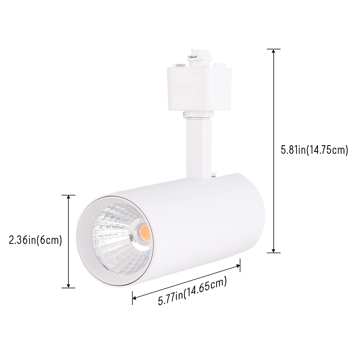 Mirrea 16.5W Dimmable Led Track Lighting Heads, 4000K White, Pack Of 6 For H Type