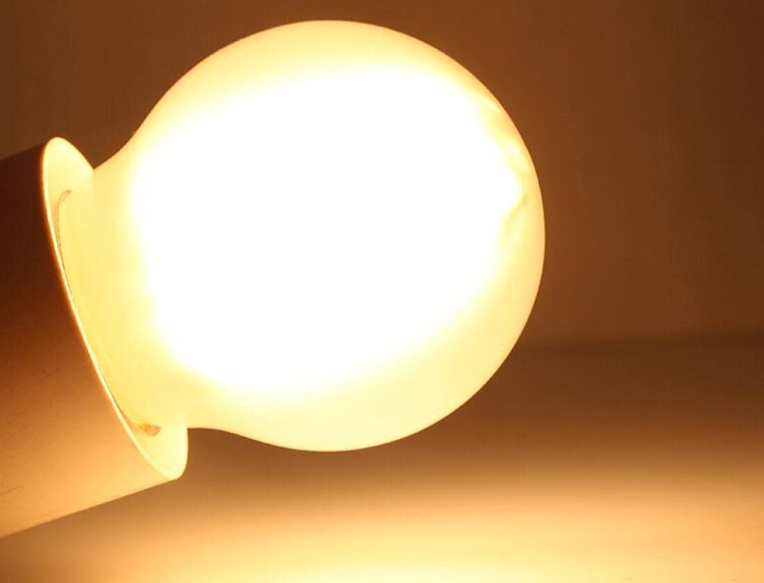 K JINGKELAI 4W G45 Dimmable LED Filament Bulb, Warm White, Frosted Glass, E26 Medium Base, 2300K, 6 Pack,