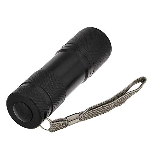 LEDwholesalers 9 Red LED Light Flashlight Torch, Aluminum, 1-Pack