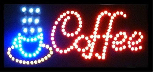 E-ONSALE LED Neon Coffee Sign with Cup Icon – Light-Up Café Display – Model L30 – RGB Color – Indoor Use