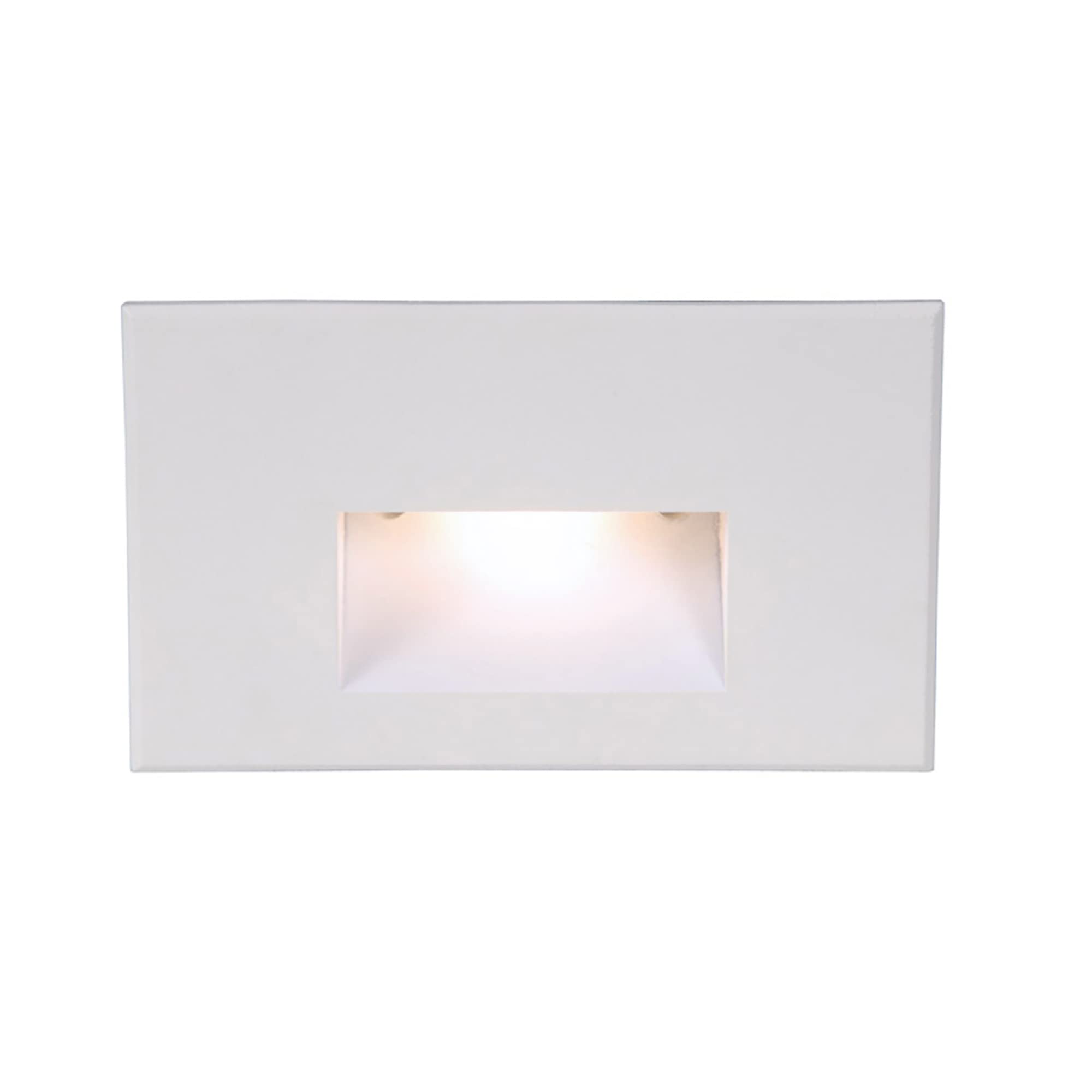 WAC Landscape Lighting, LEDme 120V LED Horizontal Indoor and Outdoor Step and Wall Light 3000K Built-in LED in White