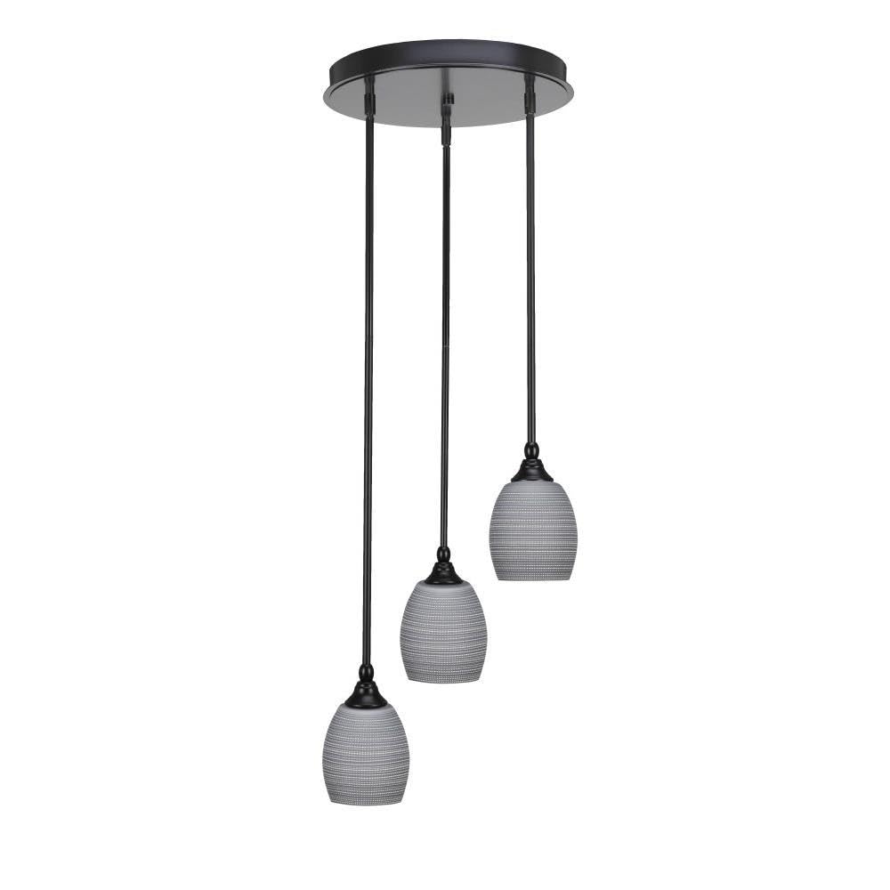Empire 3 Light Cluster Pendalier in Matte Black (2143-MB-4022)