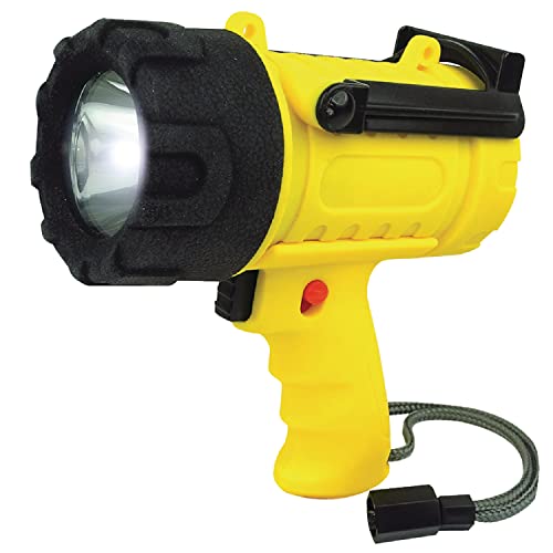 SEACHOICE Waterproof LED Spotlight, Handheld, Cordless, 55 Watt, One Size, Yellow, Model 08091