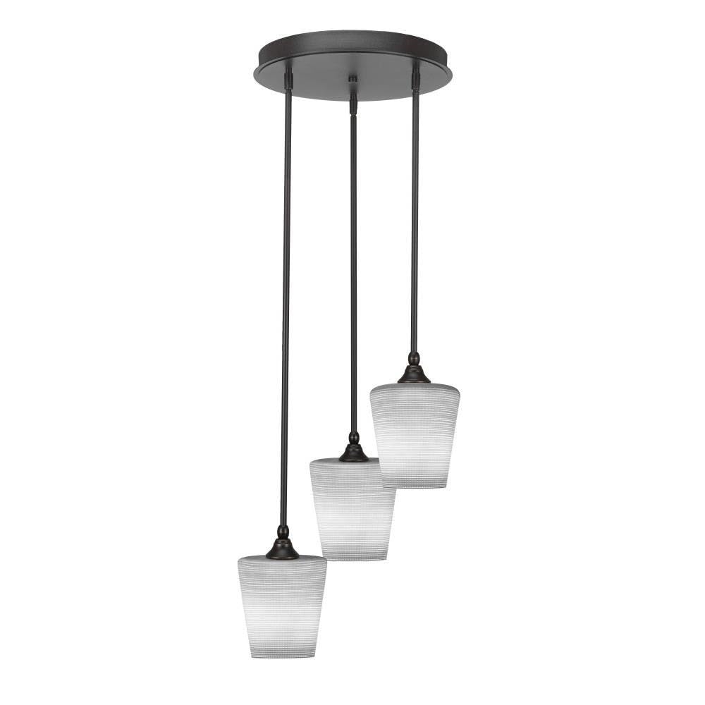 Empire 3 Light Cluster Pendalier in Dark Granite (2143-DG-4031)