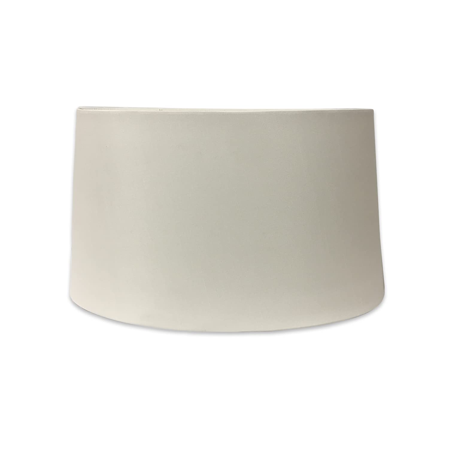 Royal Designs, Inc. Shallow Oval Hardback Lamp Shade, Hb-611-14Wh, White, (12 X 8) X (14 X 10.5) X 8.5
