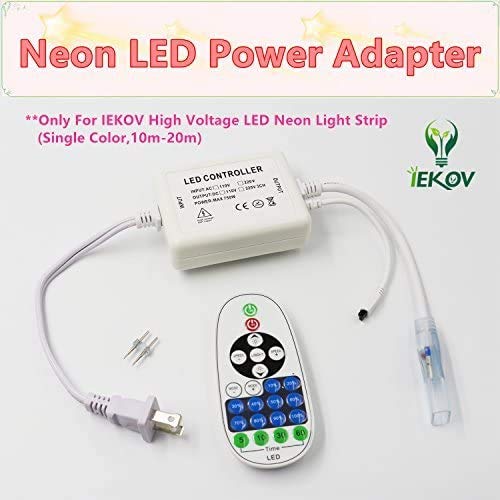 Iekov Neon Light Adapter,Iekov Max 750W, Ac 110V 120V To Dc 110V Power Supply Adapter With Ir Receiver + 23 Keys Remote Control