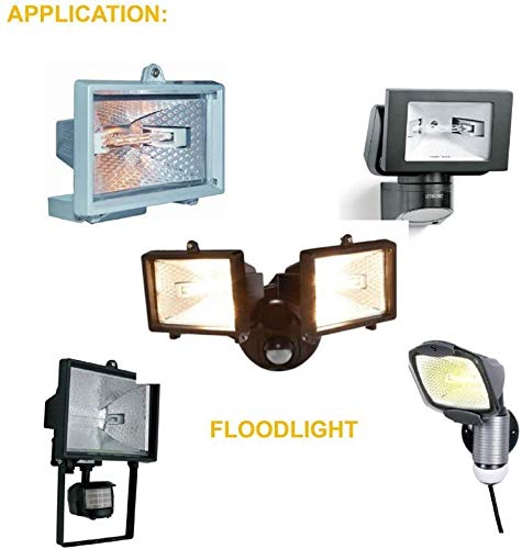 (5 Pack) R7S Halogen 118Mm 300W 120V Dimmable Tungsten J118 T3 J Type Halogen Light Bulbs Double Ended Floodlight Bulb For Work,