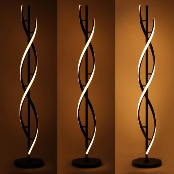 Adisun 40W Led Modern Floor Lamp Remote Control Dimmable Spiral Floor Lamp Indoor Tall Lamp Floor Lamp For Living Rooms Family R