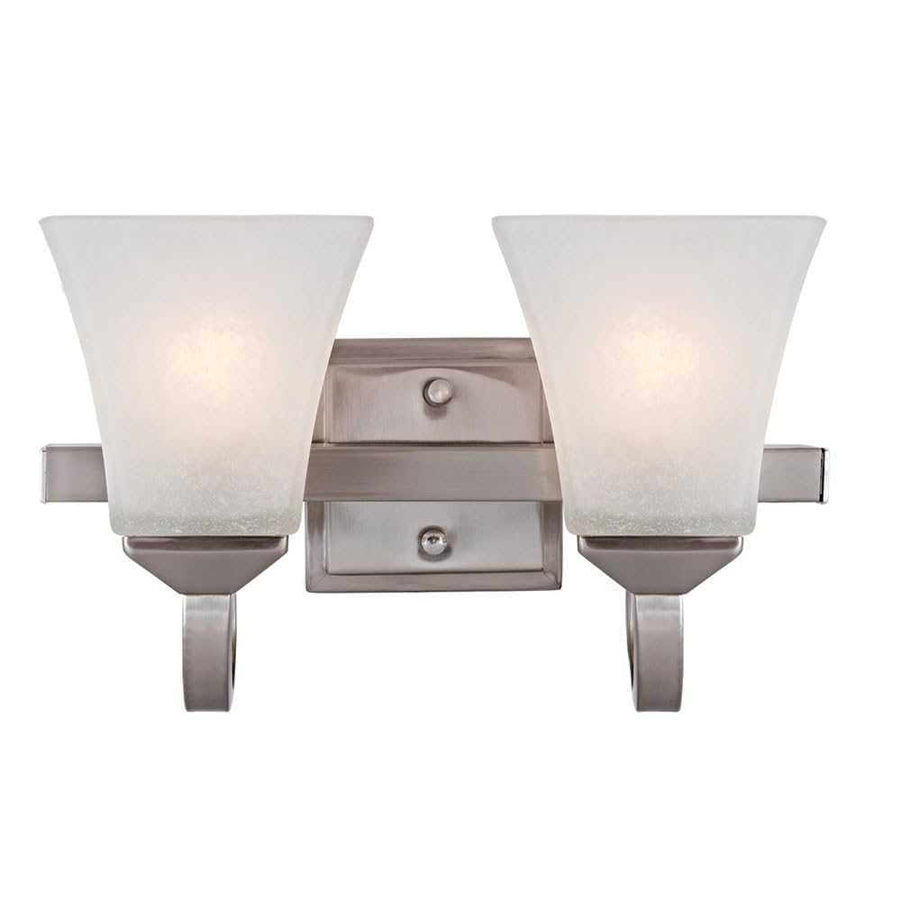 Design House 587774 Torino Traditional 2-Light Indoor Dimmable Up/Down Mount Bathroom Vanity Light with Frosted Glass for Hallwa