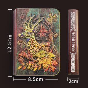 QXMGCBOK 3D Elk Mini Book Lamp, USB Rechargeable LED Night Light, Green, Elk Small, Model YTBTAF23c