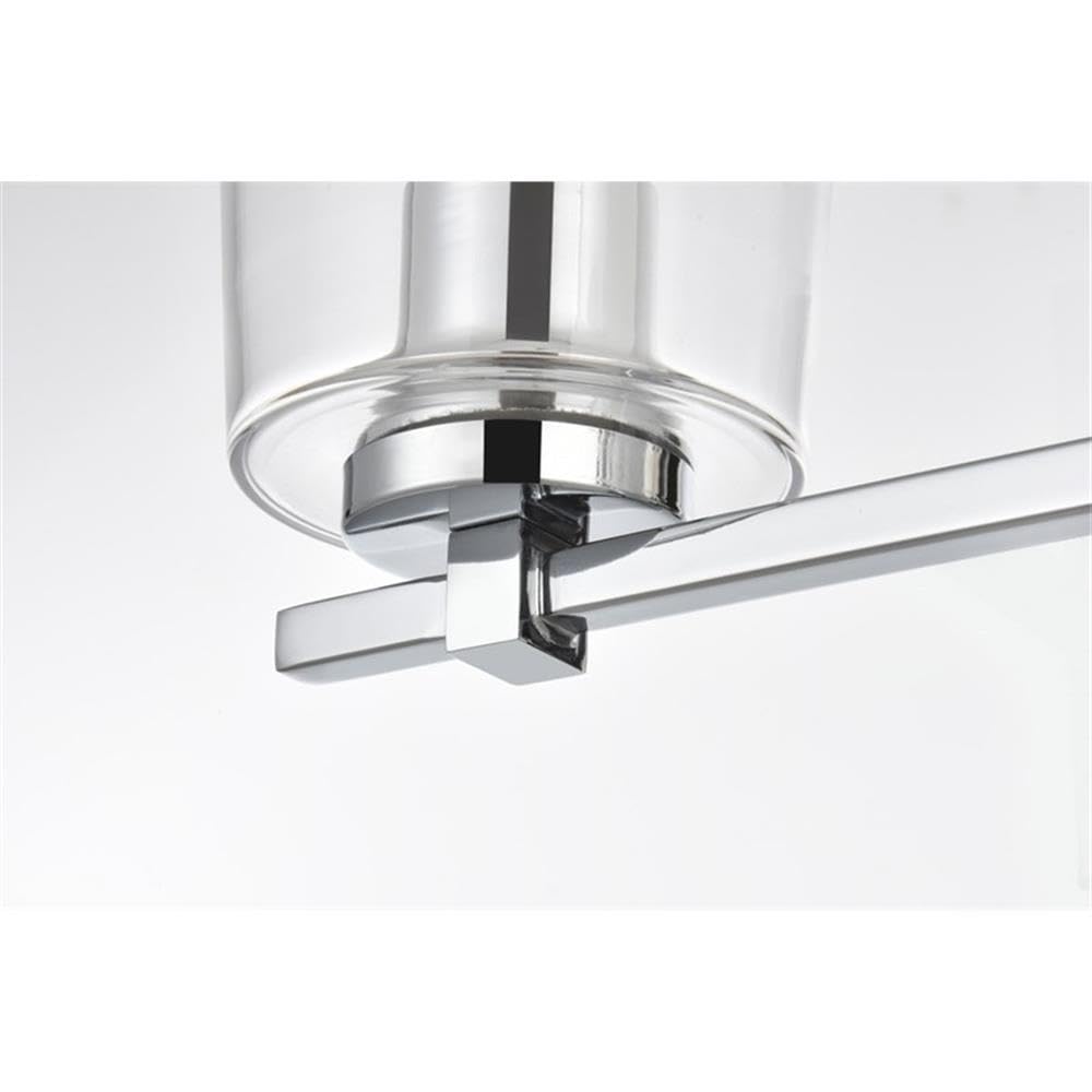 Living District Kacey 4-Light Iron & Glass Bath Sconce in Chrome/Clear