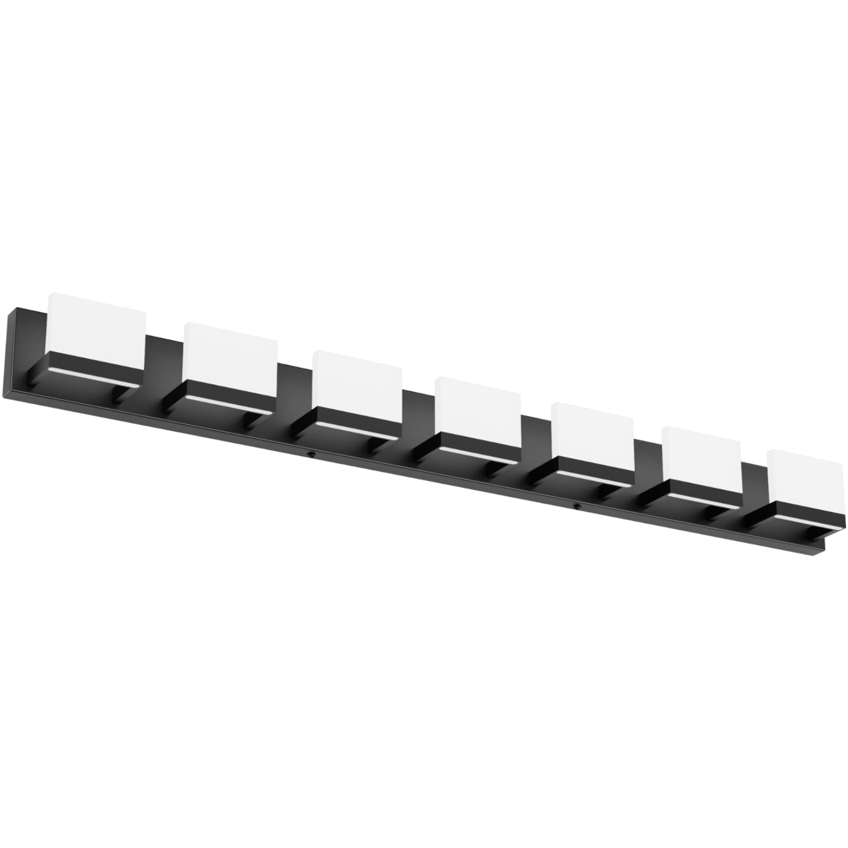 Tipace LED Bathroom Vanity Light Fixtures, 7 Lights, Matte Black, Model GW-1103, Non-Dimmable, Up and Down Lighting for Mirror