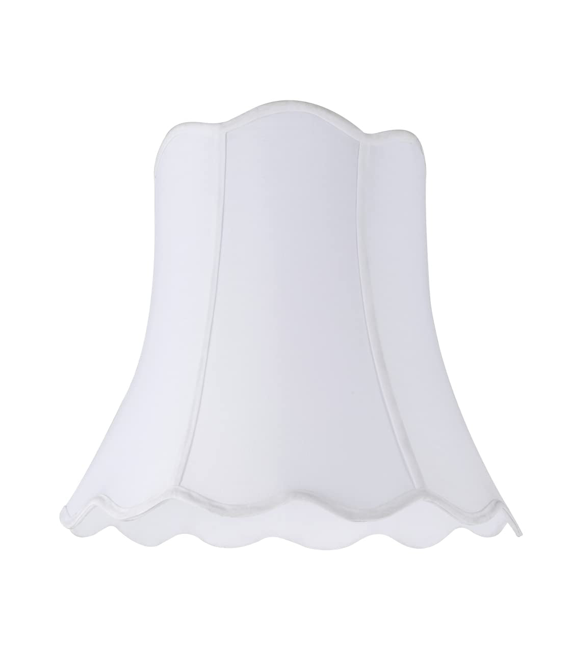 Aspen Creative 34001 Transitional Scallop Bell Shape Spider Construction Lamp Shade in White, 16 wide (10 x 16 x 15)