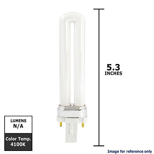Sylvania 7 Watt T4 Compact Fluorescent Bulb, 4100K, White, Model 20304, 1 Pack