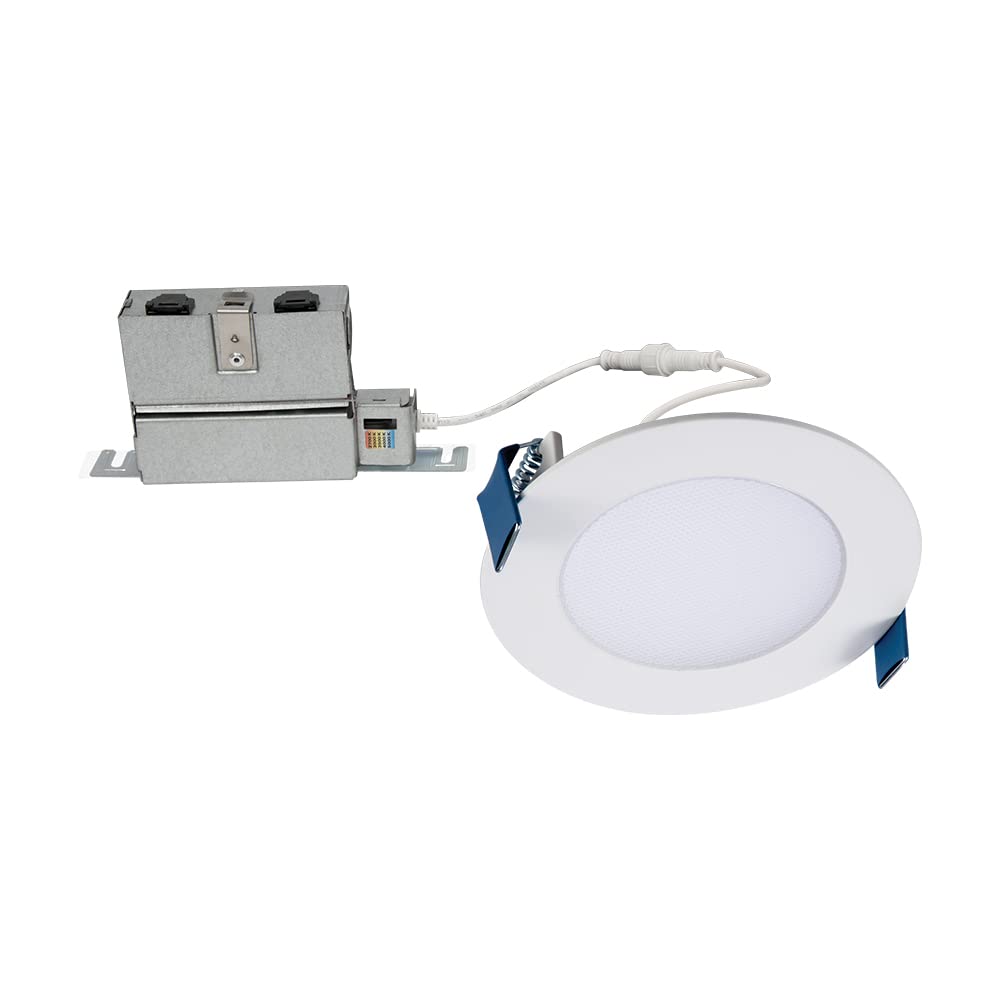 HALO HLB 4-Inch Thin Recessed Indoor/Outdoor Canless LED Downlight w/Selectable Color Temperatures; HLB4069FS1EMWR