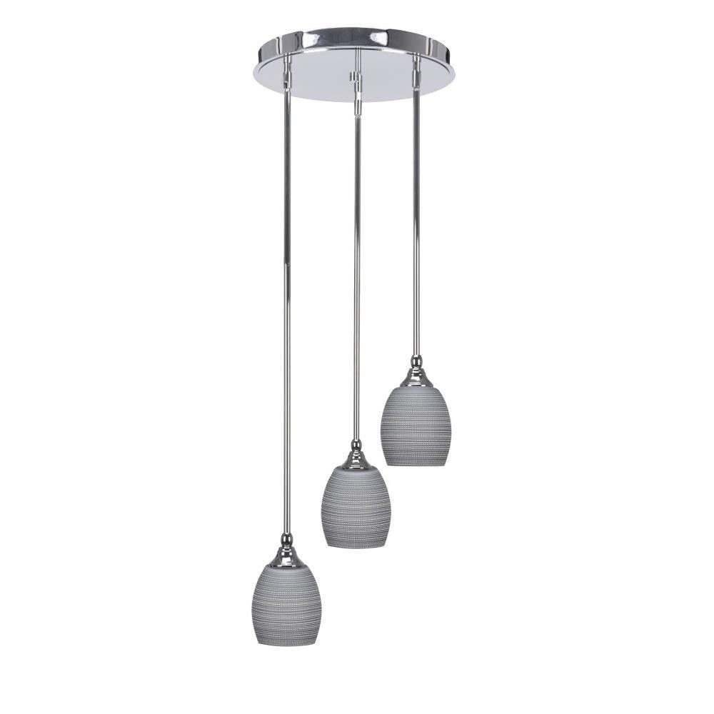 Empire 3 Light Cluster Pendalier in Chrome (2143-CH-4022)