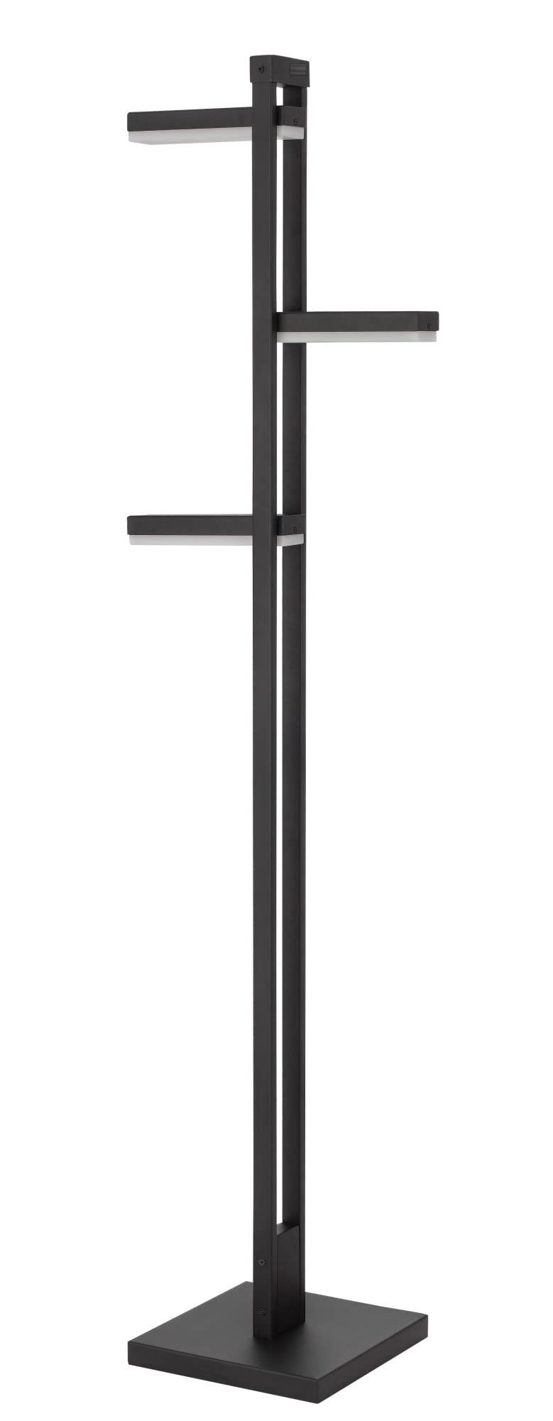 Cal Lighting LA-8033FL Dijon Led Metal 3 Light Floor Lamp with Adjustable Light Panel, Black