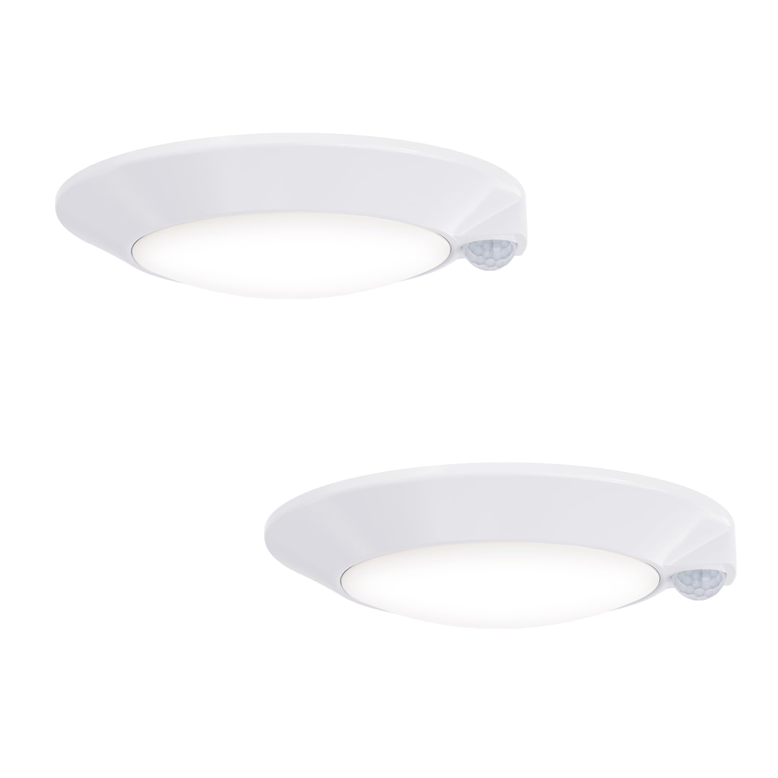 Sofiton 4 Inch Motion Sensor Ceiling Light  10W 650LM  60s Timeout  120V LED Disk Lights  CRI90+  ETL Certified  Non-dimmable  Wet Location - Closets  Hallway  Entryway  Stairs  2 Pack
