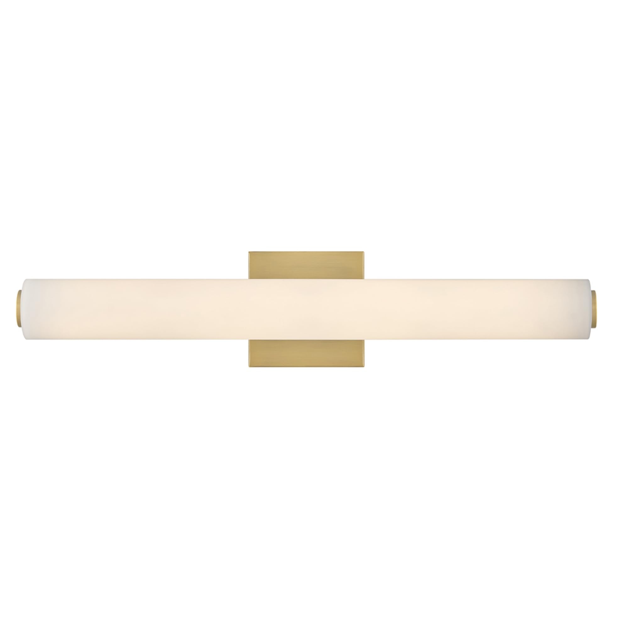 Lark Marti LED Bath Bar Vanity Light Fixture, Cylindrical, Install Vertically or Horizontally, Etched White Glass and Lacquered 