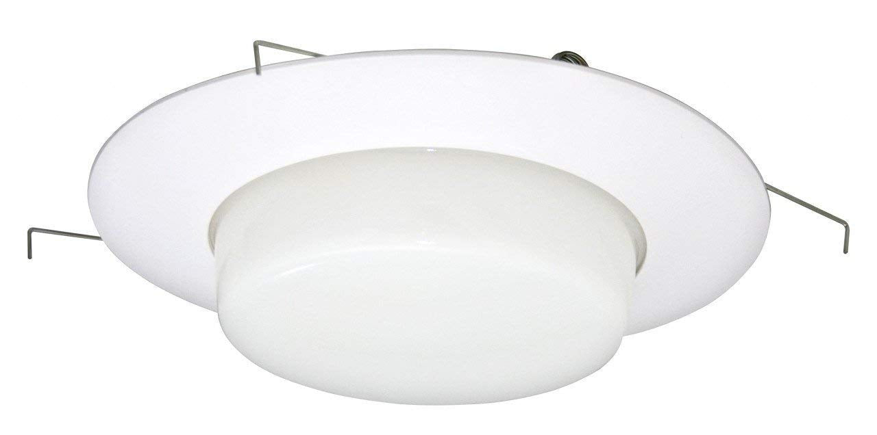 6" Inch Drop Opal Milky Glass Lens Trim With 8" Inch Plastic Ring, Waterproof Shower Light Cover, Ul Listed For Wet Locations, Great For Balconies, Patios, Kitchens, Laundry Rooms And Bathrooms