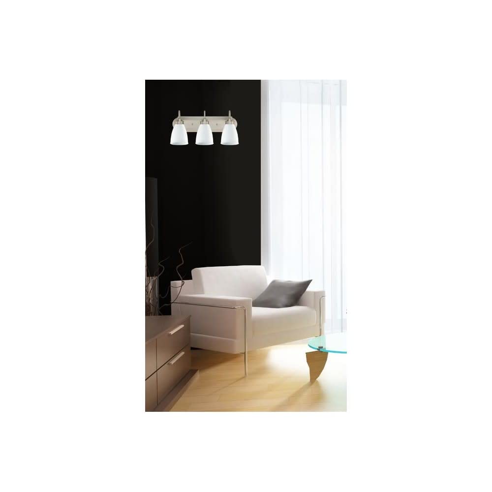 Westinghouse 6300800 Wall Fixture, 3 Lights, Brushed Nickel Finish, Stylish Design