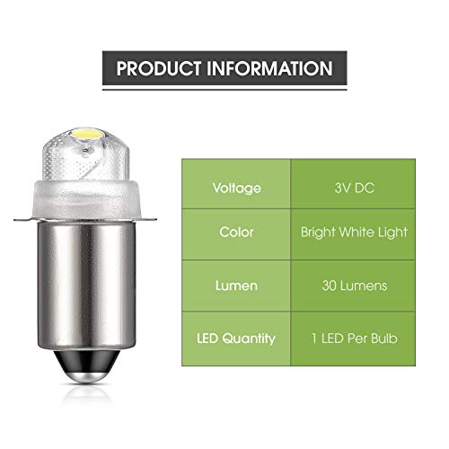 Honoson LED Replacement Bulb, 30 Lumen, 3-Volt, Glass, Model 41-1643, 3 Count Pack