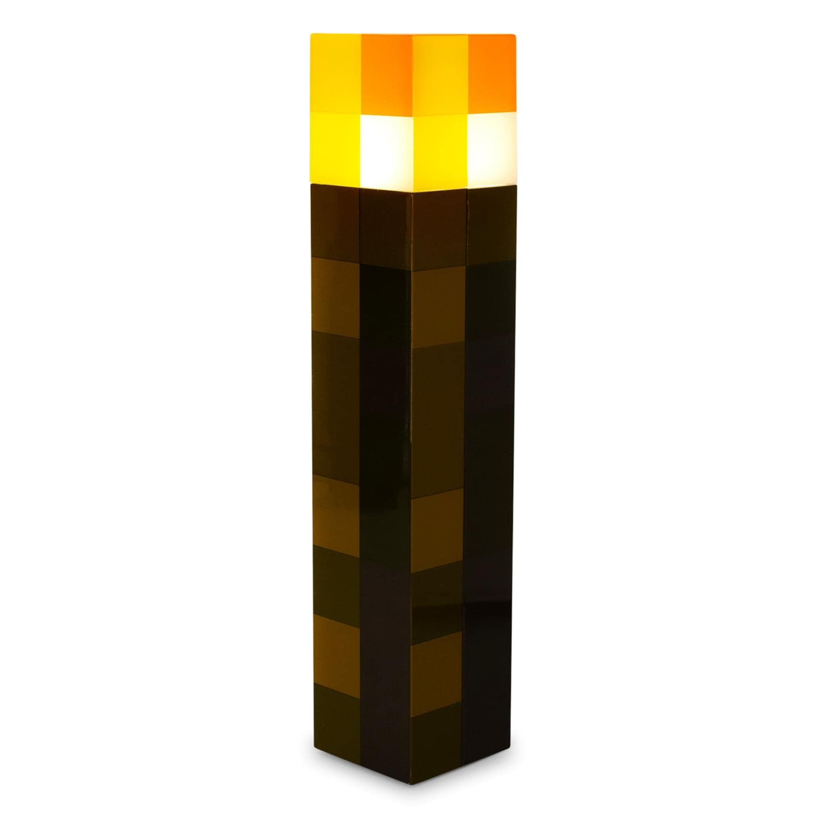 Ukonic Minecraft Brown Stone Torch Nightlight with Auto Dusk to Dawn Sensor | LED Mood Light for Kids Bedroom and Playroom
