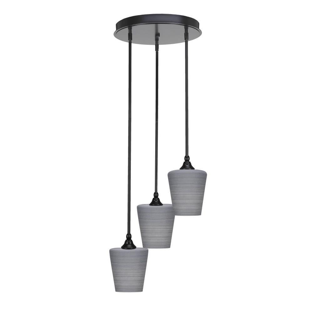 Empire 3 Light Cluster Pendalier in Matte Black (2143-MB-4032)