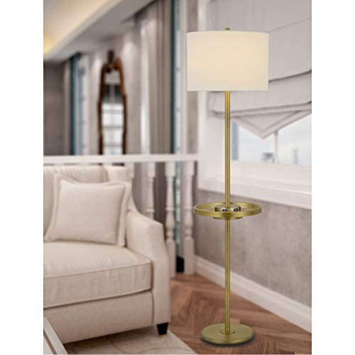 Cal Lighting Bo-2983Fl-Ab Transitional One Light Floor Lamp From Crofton Collection In Brass - Antique Finish,