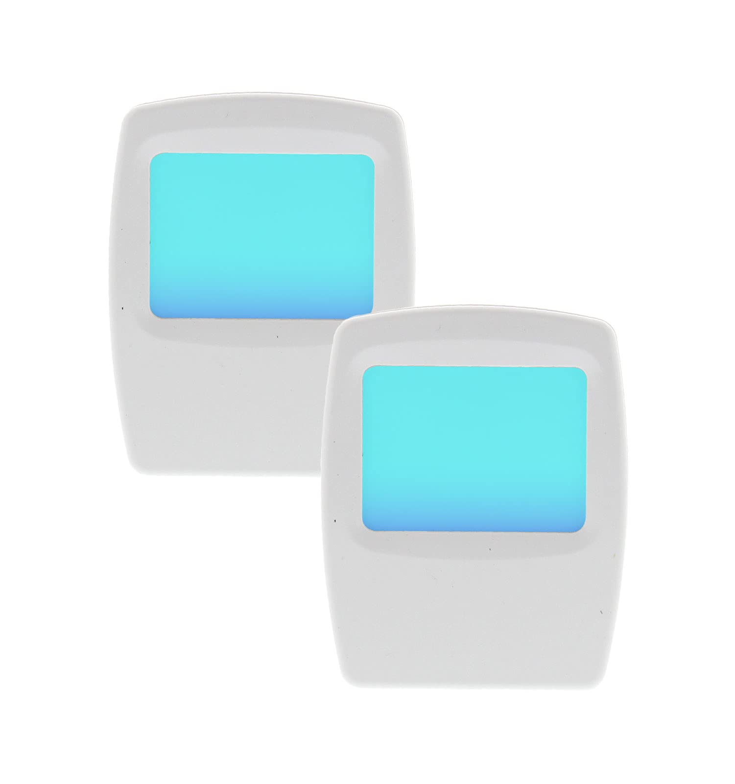 AMERELLE Always-On LED Night Light, 2 Pack, Cool Blue, Slim Plug-in, Model 71282