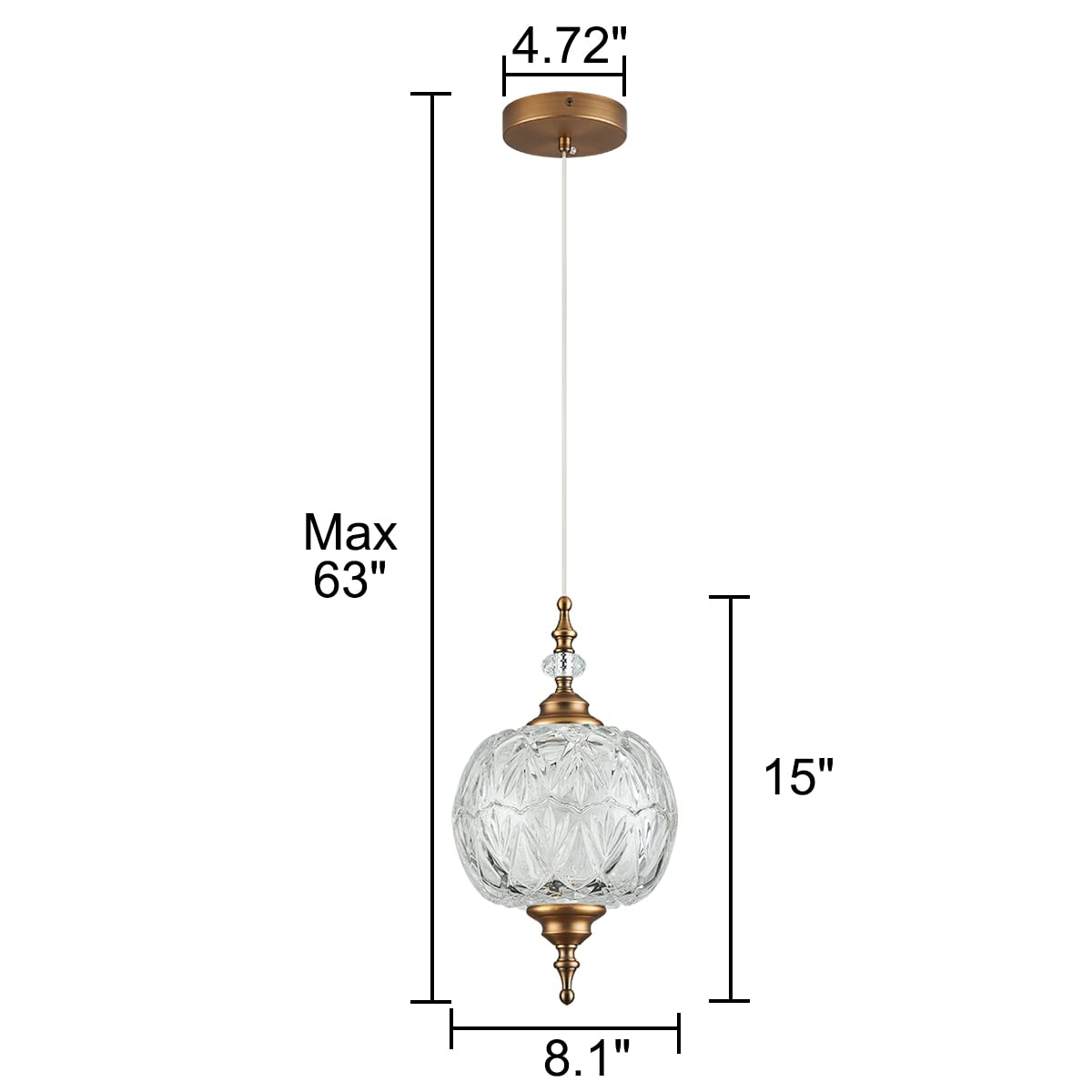 Tlolgt Modern Brass Pendant Light Antique Delicate Decorative Pattern Glass Ceiling Pendant Lighting Fixtures For Kitchen Island